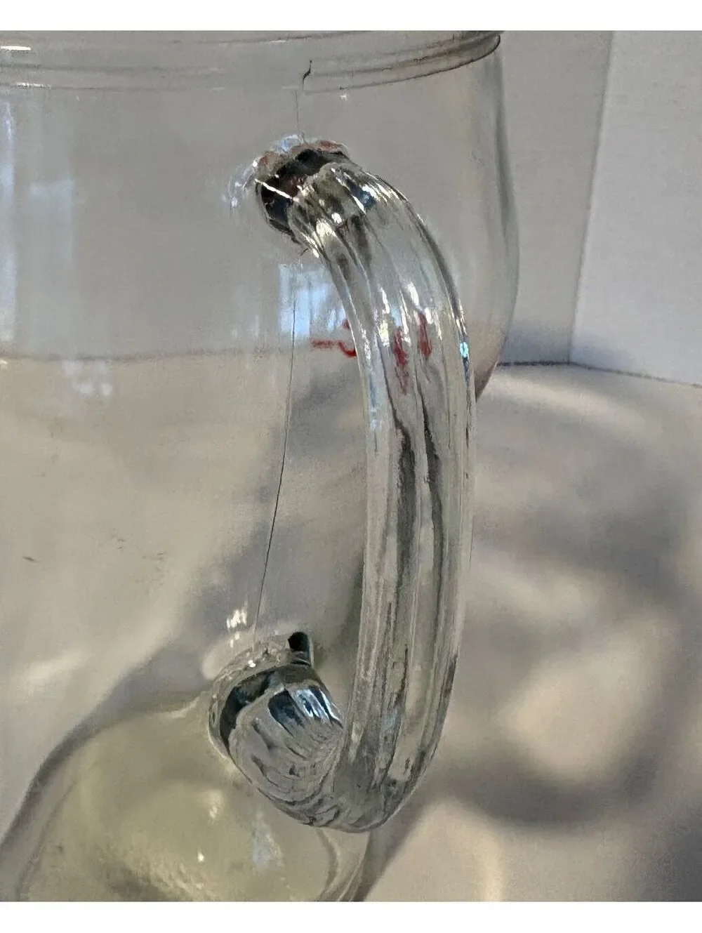 Vintage 1980s Coca-Cola Clear Glass 64oz Pitcher with Ice Lip Spout